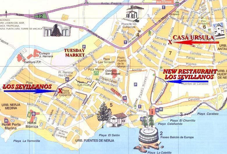 MAP OF NERJA
